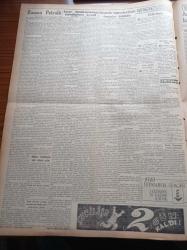 Vatan Gazetesi - 13 Eylül 1949 - İmar Bankasından İstediğiniz Kredi - Dışişleri Bakanı Necmettin Sadak Dün Geldi - Sakallı Vatan Haini Aslan Humbaracı Tekrar Sahnede - Filibe Konsolosluğumuzda Patlayan Bomba Hadisesi - Raman Petrolü Borularla İskenderun'a Sevkedilecek - İsrail Başbakanı Ben Gurion'a Suikast Teşebbüsü - Demokrat Parti Başkanı Celal Bayar - Roosevelt'in En Güzel Eseri - Hüsrev Gerede - Berlin Oteli Yazan Vicki Baum Yazı Dizisi - İlk Alman Cumhurbaşkanı Hür Demokratlardan Theodor Heuss Seçildi - Kremlin'in En Büyük Derdi Tito - Ankara Radyosundan Kurtulup İstanbul Radyosuna Kavuşanlar - Atina Hadiseleri Ve Burhan Felek - Sylvania Floresan - Ali Muhiddin Hacı Bekir - Arı Pirinç Unu - Hasan Kolonyası Losyonları Parfümleri - Tungsram Ampulleri