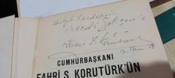 Cumhurbaşkanı Fahri S. Korutürk'ün Söylev ve Demeçleri (6 Nisan 1973 - 6 Nisan 1975) İmzalı  Yeni Yıl Kutlama Kartı Islak İmzalı