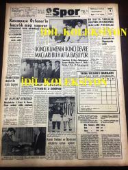 GÜNLÜK SPOR GAZETESİ - 9 ARALIK 1958 - BULGARİSTAN MAÇI SONRASINDA TÜRKİYE MİLLİ TAKIM KADROSUNDA TADİLAT YAPILACAK - LEFTER, BASRİ, ÖZCAN VE K. AHMET ÇIKARILIYOR - MÜNİR'İN TEKMELEDİĞİ DOKTOR HASTANEDE - N. SOTIR GERİYE DÖNMEK İSTİYOR - MUVAKKAR EKREM TALU - AHMET BİLEK, GREKOCU - BEŞİKTAŞ BAZI FUTBOLCULARINI CEZALANDIRIYOR MU? - ATİLLA KARSAN - YAPI KREDİ BANKASI REKLAMI - SİNEMA, FİLM VE TİYATRO SAYFASI - ABİDİN KAYA - ÇAVLI ÇULFAZ - İSLAM ÇUPİ - FAY TEMİZLEYİCİ REKLAMI, NECİP AKAR - KAYAK HAKEMİ VE ÖĞRETMENİ YETİŞTİRME KAMPI AÇILIYOR - TÜRK TİCARET BANKASI - TURGAY ŞEREN  20 ARALIK'TA İSTANBUL'A DÖNÜYOR
