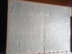 Vatan Gazetesi - 16 Eylül 1949 - Bulgarlar Bir Tebliğ Neşretti - Soğuk Harbe Son Verilecek - Ankara'da Alaka Uyandıran Dava - Güreşçi Ali Özdemir'in Beden Terbiyesi Genel Müdürlüğü Aleyhine Açtığı Davaya Bakıldı - Marshall Yardımı - Demokrat Parti Başkanı Celal Bayar Şahsiyat Çukuruna Düşmek İstemiyoruz - Almanya Rusya İle Dost Olamaz - Refah Şehitlerinin Yetimlerine Verilen Para İstirdat Ediliyor - Göynük Ormanı Cinayeti - Berlin Oteli Yazan Vicki Baum Yazı Dizisi - Bestekar Osman Nihad'ın Açtığı Dava - Gandi'nin Vaşingtonda Heykeli Dikiliyor - Yakup Kadri Karaosmanoğlu Dün Geldi - Nuh'un Gemisi Peşinde Yazı Dizisi - Ordu Futbol Takımı - Renan Fosforoğlu Tiyatrosu - Lig Maçları Fikstürü Değişmiyor - İsveç Volvo Kamyonları - Arı Pirinç Unu - Hasan Kolonyası Losyonları Parfümleri - Austin A 40 Pick Up - Otomatik Kadranlı Atea Telefonları - Mehmet Kavala - Veliefendi'de At Yarışları