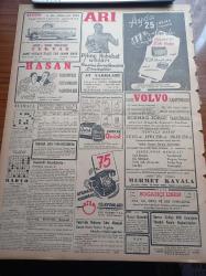 Vatan Gazetesi - 16 Eylül 1949 - Bulgarlar Bir Tebliğ Neşretti - Soğuk Harbe Son Verilecek - Ankara'da Alaka Uyandıran Dava - Güreşçi Ali Özdemir'in Beden Terbiyesi Genel Müdürlüğü Aleyhine Açtığı Davaya Bakıldı - Marshall Yardımı - Demokrat Parti Başkanı Celal Bayar Şahsiyat Çukuruna Düşmek İstemiyoruz - Almanya Rusya İle Dost Olamaz - Refah Şehitlerinin Yetimlerine Verilen Para İstirdat Ediliyor - Göynük Ormanı Cinayeti - Berlin Oteli Yazan Vicki Baum Yazı Dizisi - Bestekar Osman Nihad'ın Açtığı Dava - Gandi'nin Vaşingtonda Heykeli Dikiliyor - Yakup Kadri Karaosmanoğlu Dün Geldi - Nuh'un Gemisi Peşinde Yazı Dizisi - Ordu Futbol Takımı - Renan Fosforoğlu Tiyatrosu - Lig Maçları Fikstürü Değişmiyor - İsveç Volvo Kamyonları - Arı Pirinç Unu - Hasan Kolonyası Losyonları Parfümleri - Austin A 40 Pick Up - Otomatik Kadranlı Atea Telefonları - Mehmet Kavala - Veliefendi'de At Yarışları