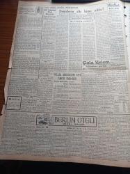 Vatan Gazetesi - 17 Eylül 1949 - Avusturya İle Barış Muahedisinin İmzası - Tito Arnavutluğu Taksim Edecekmiş - Enver Hoca Yugoslavyayı İtham Etti - Refah Faciasında Ölenlerin Aileleri - Dışişleri Bakanı Necmeddin Sadak - Haşmet Orbay İmralı'dan Nakledildi - İsmet İnönü Dün Nihat Erim'le Görüştü- Nuh'un Gemisi Hiçbir Vakit Bulunamaz - Berlin Oteli Yazan Vicki Baum Yazı Dizisi - İsmet İnönü'nün Mareşal Fevzi Çakmak'ı Ziyareti Dedikodusu - Van'da 33 Vatandaşın Öldürülmesi Davası - Newyork'tan Kaliforniya'ya Bedava Seyahat Yazı Dizisi - Odun Kömür Davası Hala Halledilemedi- Vefa Stadındaki Maçlar - Güzel Sanatlar Akademisinde İmtihanlar - Raleigh Bisikletleri - Çapamarka - Veliefendi'de At Yarışları - Good Year - Türkiye Şeker Fabrikaları Besi Domuzu Satışı - Ronson Çakmak