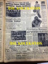 GÜNLÜK SPOR GAZETESİ - 27 EYLÜL 1958 - KADRİ AYTAÇ'A GÖRE GALATASARAY FENERBAHÇE MAÇI - KARAGÜMRÜK ADALET'LE BERABERE KALDI 0-0 - AYDOĞAN BECİT - TURGUT ATAKOL BAŞKAN SEÇİLDİ - BERLİN KARMASI ANKARA'DA - AYDOĞAN BECİT - GÜNGÖR ERDAL - SİNEMA, FİLM SAYFASI - ÇAVLI ÇULFAZ - MURAT ERSİN - NAZİF OTURGAN - TÜRKİYE PİRAT ŞAMPİYONASI BUGÜN BAŞLIYOR - FAY TEMİZLEYİCİ REKLAMI, NECİP AKAR