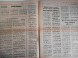 Devlet Milliyetçi Siyasi Haftalık Gazetesi - 4 Temmuz 1977 - Sayı:400 - Ecevit Hükümeti Geldiği Gibi Gitti - Türklüğün Sembolü Bozkurt'a Bile Tahammül Edemeyen Karaoğlan'ın ''Sınırsız Fikir Özgürlüğü'' Yalnız Çinci ve Rusçu Komünistler İçin Midir? - Yeni Döneme Girerken - Yoldaş Üstündağ - Korutürk'ün Yemeğinde Devlet Protokolü Çiğnendi mi? - İşgalci Kabinenin Marifetleri Hızla Artıyor - Rüşvetli Güven Oylaması - Karaoğlanı Ziyarete Zorlananlar ve Egemen Güçler Yargıtay Başkanı - Seçimlerden Önce: MHP'ye Karşı Alman Basını ve CHP İşbirliği - Köylülerin Ürünlerini Pazarlamak İçin Teşkilatlanmaları - Turan Aydın - Üç Parti Oturuma İştirak Etmeyince CHP'liler Kendileri Söyledi, Kendileri Dinledi - Konya Seçimlerine İtiraz Eden CHP Haksız Görüldü - Öyle Bir Hükümet Ki! - Oktay Oğuzhan - Karaoğlan ve TRT, Giriş İmtihanları Olaysız Geçti Dedi Ama - Ayhan Tuğcugil - CHP'liler Olaylar Azaldı Diyor Ama, Gerçekler Tam Tersini Söylüyor fotoğraf ve haberi - Tam Takım Gazete