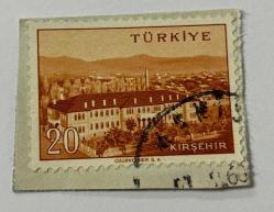Mektup Zarfından Kesilmiş  / Postadan Geçmiş Pul Filateli - Damgalı - TÜRKİYE KIRŞEHİR- 20 PARA Türkiye Cumhuriyeti