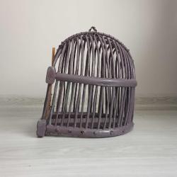 Antika - Osmanlı Dönemi El Yapımı Ahşap Keklik Kafesi