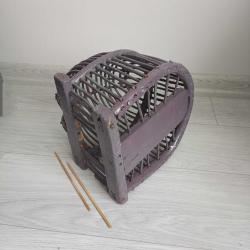 Antika - Osmanlı Dönemi El Yapımı Ahşap Keklik Kafesi