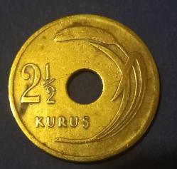 1949 Delikli 2'5 kuruş