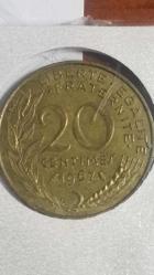 FRANSA 1967  20 CENTİMES