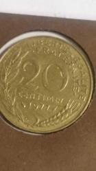 FRANSA 1977  20 CENTİMES