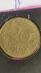 FRANSA 1984  20 CENTİMES