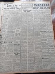 Yeni İstanbul Gazetesi - 8 Şubat 1956 - Fransız Başvekili Guy Mollet Cezayir Meselesini Halle Uğraşıyor - Amerikan Mali Müşavir Randall'ın Müphem Beyanatı - Makarios'un Kıbrıs'a Dair Teklifleri Ve Türk Görüşü - Reşad Nuri Darago - İstanbul Umum Kıraathaneci Kahveci İçkisiz Gazinocular Büfeciler Ve Müstahdemleri Derneği - Kurtuluş Savaşı'nın Deniz Destanları - Gog Yazan Giovanni Papini Yazı Dizisi - İstanbul Üniversitesi Edebiyat Fakültesindeki Profesör Arif Müfit Mansel - Gizli Vazife Aşk Ve Macera Romanı - Kıbrıs'taki Nümayişlerde Bir Rum Talebe Öldü - Milli Piyango - - General Motors Kumpanyası 1956 İmalat Programını Azalttı - İzmir Fuarı İçin Hazırlıklar - Televizyon Cihazlarının Satışı Artıyor - İstanbul Belediyesi Şehir Tiyatrosu - Doktor Bradshaw Kızıl Çin Hapishanelerinde Geçirdiği Macerayı Anlatıyor - Milli Futbolcular Ankara'ya Gidecekler - Şükrü Gülesin- Lefter Küçükandonyadis - Mithatpaşa Stadı - Remington Rand Daktilo - Opon Ağrı Kesici - Tokalon Krem