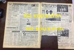 GÜNLÜK SPOR GAZETESİ - 15 EYLÜL 1958 - ÜÇ HAFTADAN BERİ GOL ATAMAYAN GALATASARAY, VEFA İLE YENİŞEMEDİ - FENERBAHÇE, HACETTEPE'Yİ DÜN AÇIK FARKLA YENDİ 4-1 - NECDET APAK SİGORTACILIK - SİNEMA, FİLM SAYFASI - MUVAKKAR EKREM TALU - TÜRK TİCARET BANKASI - MUVAKKAR EKREM TALU - KASIMPAŞA, BEŞİKTAŞ'I 2-0 YENDİ - KADIN DÜNYASI, SİNEMA, TİYATRO,  MAGAZİN, SPOR, SABRİ ÖZAKAR - AT YARIŞI KOŞULARI NETİCELERİ - HASAN PAŞA FIRINI LALELİ - BEYLERBEYİ 2 - 2 SÜLEYMANİYE - GALATASARAY, VEFA - NAZMİ BARİ