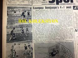 GÜNLÜK SPOR GAZETESİ - 7 EYLÜL 1958 - FENERBAHÇE Mİ İSTANBULSPOR MU? - SİRKECİ'DE DOĞUBANK İŞ HANINDA SATILIK ODALAR, TAPUSU ANAHTARI DERHAL TESLİM - KASIMPAŞA 4 - 1 BEYOĞLUSPOR - MERKEZ İSTİŞARE HEYETİ EKİM AYINDA TOPLANIYOR - BEYLERBEYİ, FERİKÖY'Ü ELEDİ - AKBANK REKLAMI - İDARECİ ŞABAN, MUVAKKAR EKREM TALU - SİNEMA, FİLM SAYFASI - GÜL KUPASI DÜN BAŞLADI - KÜREK BİRİNCİLİĞİNDE GALATASARAY FAVORİ - HASAN PAŞA FIRINI LALELİ - AT YARIŞLARI PROGRAMI, NETİCELERİ VE TAHMİNLERİ