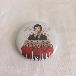 La Casa De Papel / Buton İğneli Teneke Rozet (Büyük Boy)