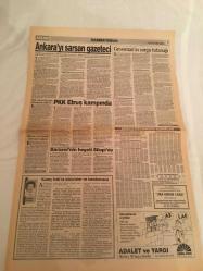 AKŞAM GAZATESİ,1 EYLÜL 1995,ANKARAYI SARSAN GAZETECİ,SIRPLAR,GOROSSMAN,İSMAİL HAKKI KARADAYI,TANSU ÇİLLER,GALATASARAY,KOCAELİ,FENERBAHÇE,SÜLEYMAN SEBA,
