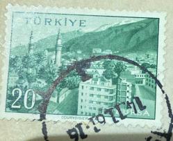 Mektup Zarfından Kesilmiş  / Postadan Geçmiş Pul Filateli - 1961 Damgalı - BURSA, 20 PARA - Türkiye Cumhuriyeti