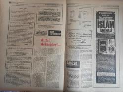Sebil Haftalık Siyasi, Edebi, Tarihi, İlmi Gazetesi - 26 Ağustos 1977 - Sayı:87 - Devlet Şarapçılığı Bıraksın da İlaç Sanayisine El Koysun - Büyük Malazgirt Zaferi - Osman Turan - Yunan Propagandasının Meyvaları - Kadir Mısıroğlu - Ali Şükrü Bey - Hürriyet ve Diyanet - Ahmed Selami - İslam Dünyası ve Sıcak Bir Ramazan - Gazetelerden CHP'nin Amcası - İslam'a Saygılı - Sadık Özarslan - İstikbal İslam'ındır - Ramazan ve Kitap İstismarı - Mehmed Saffet - Kervan - Mustafa Yazgan - Said Şamil - Filistin Davası ve Yahudiler - Sultan Abdülaziz Han - Yaşar Koçak - Paşakapısında Bir İftar - Millet Mektepleri - Aranıyor Kimse Yok mu? fotoğraf ve haberi - Tam Takım Gazete