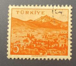 Mektup Zarfından Kesilmiş  / Postadan Geçmiş Pul Filateli - TUNCELİ, 5 PARA - Türkiye Cumhuriyeti