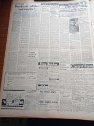 Vatan Gazetesi - 9 Mart 1954 - Cumhuriyet Halk Partisinde Cumhuriyetçi Millet Partisi Aleyhinde Bir Cereyan Var - Celal Bayar Yarın Geliyor -  Amerikan Ortadoğu Siyaseti Tarafsızlık - Basın Tadil Tasarısının Dün Tümü Kabul Edildi - Japonya Amerika Savunma Anlaşması - Zonguldak'ın Kazazedeleri Çarpışan Yolaç'la Geldiler - Güzelce Ali Paşa'nın Ölümü - Denizde İsyan Yazan Herman Wouk Yazı Dizisi - Türkiye Milli Gençlik Teşkilatı Kuruluyor - Sanat Dostları Cemiyetinin Kongresi Yapıldı - Adem Havva Oldu İsminde Bir Film Çevriliyor - Muallimler Cemiyetinin 36. Yıldönümü - General Ali Fuat Cebesoy'un Siyasi Hatıraları Yazı Dizisi - Bekir Sami Bey - Burhan Arpad Sinema Tenkidleri - Sabahattin Kudret Aksal Gazoz Ağacı - Scala Buz Revüsünde Uçuşan Kızlar- 15 Günlük Lig Maçları Programı - Köhler Dikiş Makinası