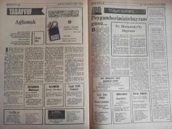 Sebil Haftalık Siyasi, Edebi, Tarihi, İlmi Gazetesi - 16 Eylül 1977 - Sayı:90 - Erbakan: Bugüne Kadar İnanana Zulmedilmiştir. Bu Zulme İsyan Ediyoruz Dedi - Ramazan Bayramınız Mübarek Olsun - Haftanın Mevzusu - Mahzun Bir Bayram Daha - Kadir Mısıroğlu - Meçhul Kahraman - Ali Şükrü Bey - Ahmed Selami - Hürriyetten Mühim Meselemiz Olamaz - Bir Ramazan Sonunda Muhasebe - Sultan Abdülaziz Han - Yaşar Koçak - El Yıkamak Bile 150 Kuruş Oldu - 78'de İstiklal - Boğazlaşma İsrail'e Yaradı - Said Şamil - Filistin Davası ve Yahudiler - Bir Kadeh Rakıya İzmir! - Lisan Meselesi - Sadık Özarslan - Ağlamak - Nusret Tura - Peygamberimizin Bayram Günü - 11 Ayın Sultanı - Ve Dersaadet'te Bayram - Lisan İnkılabında Cühela Marifetleri - Kadir Mısıroğlu - Latin Harfleri ve Neticesi - Sadık Albayrak - İslam Yazısına Dair - Adese - Mehmet Saffet - Bir Ramazan Sonunda - Teşekkür - Mehmed Saffet - ADESE - Bayram mı, Bal Gibi Harama Batmak mı? fotoğraf ve haberi - Tam Takım Gazete