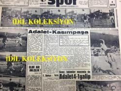 GÜNLÜK SPOR GAZETESİ - 29 AĞUSTOS 1958 - BEYKOZ, KARAGÜMRÜK MAÇI - SÜRPRİZ TAKIM DAVUTPAŞA - ADALET KASIMPAŞA'YI 2-1 YENDİ - FENERBAHÇE, VEFA MAÇI - SİNEMA, FİLM SAYFASI - YURT SPOR HABERLERİ - FANTEZİ KAMİL, ÖZTEMER - İDARECİ ŞABAN, MUVAKKAR EKREM TALU - BU YIL DAVUTPAŞALILARIN İDDİASI VAR - MODASPOR'UN ROMANYA SEYAHATİ İPTAL EDİLDİ - ORHAN SAKA