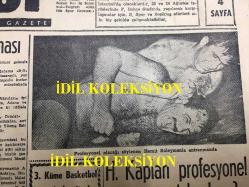 GÜNLÜK SPOR GAZETESİ - 15 AĞUSTOS 1958 - HAMİT KAPLAN ARTIK PROFESYONEL GÜREŞE Mİ BAŞLIYOR? - FENERBAHÇE, KARAGÜMRÜK MAÇI - ADİL ATAN - BÜLENT EKEN - SZEKELLY - KEMAL AYGÜN - AVRUPA ŞAMPİYONASI DÖMİFOND KOŞULAR - ÇAVLI ÇULFAZ - MEHMET LUMA - PROGRESSO TAKIMI GELEMİYOR - MUHARREM DALKILIÇ - AT YARIŞLARI SONUÇLARI