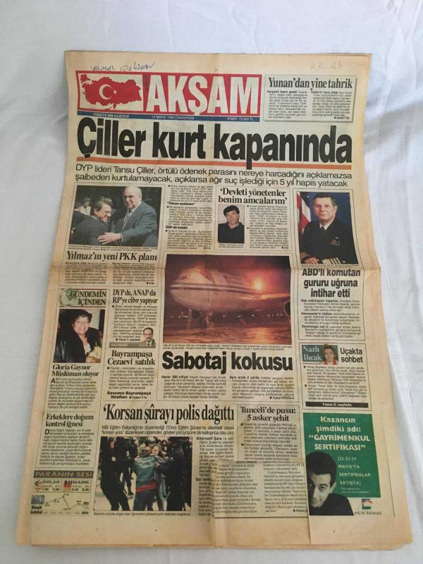 AKŞAM GAZATESİ ÇİLLER SELÇIK YARSADAN ADNAN POLAT ERTUĞRUL FETİ  