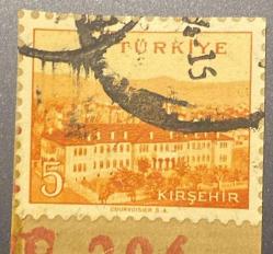 Mektup Zarfından Kesilmiş  / Postadan Geçmiş Pul Filateli - Galata Damgalı - KIRŞEHİR, 5 PARA - Türkiye Cumhuriyeti