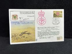 Savaş Uçak Temalı İngiltere S. Jersey Özel Gün Damgalı İlk Gün Zarfı FDC RAF ROYAL AİR FORCE Islak İmzalı Limited