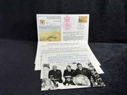 Savaş Uçak Temalı İngiltere S. Jersey Özel Gün Damgalı İlk Gün Zarfı FDC RAF ROYAL AİR FORCE Islak İmzalı Limited