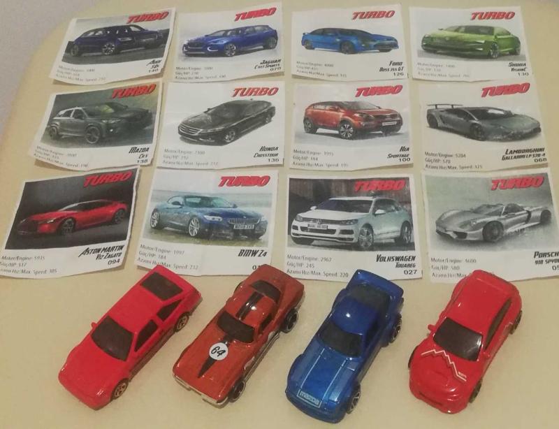 Nostaljik turbo sakız ciklet model araba kağıtları. Hot wheels