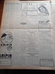 Vatan Gazetesi - 2 Nisan 1954 - Demokrat Parti İstanbul Adaylarının İhtilafı Devam Ediyor - Dolmabahçe Sarayındaki Basın Balosu İçin İtalya'dan Gelen Yıldızlar - İtalyan Sinema Yıldızı Yvonne Sanson - Ankara Eski Belediye Başkanı Atıf Benderlioğlu İsnatları Reddediyor - Ramideki Göçmen Evleri Hakkında - Dumlupınar Şehitleri Anılacak - Teknik Okulundan 825 Öğrenci Grev Halinde - Ticaret Bakanı Fethi Çelikbaş - Migros'un Mukavelesi Hazırlanıyor - Sovyetler NATO'ya Kabul Edilmeyecek - Teknik Okulundan 825 Öğrenci Grev Halinde - Profesör Fuat Köprülü Kıbrıs'a Dair Görüşünü Açıkladı - Demokrat Parti İstanbul Adaylarından Aleksandr Haçopulos - Brezilya Plajlarında Bikini Yasak - Artistler Tiyatroyu Kapatıp Turneye Çıkmak İstiyor - Bu Yıl Bahar Bayramı Parlak Surette Kutlanacak - Soprano Leyla Gencer İtalya'dan Döndü - General Ali Fuat Cebesoy'un Siyasi Hatıraları Yazı Dizisi - Dünyanın En Çok Kullanılan İlacı Aspirin - Jigolo Yazan Daniel Harper Yazı Dizisi - Beşiktaş Takımı