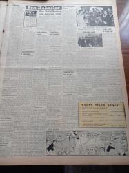 Vatan Gazetesi - 6 Nisan 1954 - Kasım Gülek Celal Bayar'ın Amerika Gezisini Tenkid Etti - Demokrat Parti Merkez Adayları Kati Olarak Tespit Edilemedi - Adana'da Uçak Kazasında Ölenlerin Cenaze Töreni Ankara'da Yapıldı - Karaşi Andlaşması - Amiral Sadık Altıncan Washington'da - Hidrojen Bombası Avam Kamarasında Görüşüldü - Denizde İsyan Yazan Herman Wouk Yazı Dizisi - Yavru Kurtlar Gösteri Yapacak - Akşam Gazetesi Muharriri Cemalettin Bildik'in Cenazesi Kaldırıldı - General Ali Fuat Cebesoy'un Siyasi Hatıraları Yazı Dizisi - Gripin - Emniyet Sandığı - Jigolo Yazan Daniel Harper Yazı Dizisi - Hotpoint Amerikan Buzdolabı - Sanatkar Lale Oraloğlu Puro Tuvalet Sabunları Kullanıyorum Diyor - Genç Milli Takım Bugün Almanya'ya Gidiyor - Antrenör Cihat Arman - Türkiye İş Bankası - İstanbul'da Seçim Faaliyeti - Millet Partisi - General Sadık Aldoğan