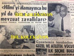 GÜNLÜK SPOR GAZETESİ - 8 AĞUSTOS 1958 - VEFASPOR BAŞKANI SELAHATTİN KARAYAVUZ FENERBAHÇE'Lİ İDARECİLERİ İTHAM ETTİ - OLİMPİYAKOS TEKNİK SEBEPLER YÜZÜNDEN BEŞİKTAŞ İLE OYNAYAMIYORMUŞ - MEHMET LUMA, MODASPOR KADIN YÜZÜCÜLERİ HASSAN VE DURU - İSTANBUL YÜZME ŞAMPİYONASINDA NEDRET ET, YILMAZ ÖZÜAK'I GEÇTİ - NAZİF OTURGAN - SİLAHLI KUVVETLER ATLETİZM ŞAMPİYONASI - GÜZEL VE ATLETİK VÜCUT MÜSABAKASI, YAVUZ ATAY - LEFTER YÜZMELERDE - CAVLI ÇULFAZ - NACİ, ANAKARA'DA ADNAN MENDERES'TEN KUPA ALIRKEN - ALLAH'A ISMARLADIK VİYANA OKULU - FAY TEMİZLEYİCİ REKLAMI, NECİP AKAR - TÜRKİYE JOKEY KULÜBÜ İSTANBUL VELİ EFENDİ AT YARIŞLARI İLANI - VÜCUT MÜSABAKASI, NİŞAN BOYAN, NECAT EVİRGEN, YUSUF KUTLUYURDU, YAKUP TOPCUOĞLU, SİNAN ÖKE, NARBEK KARAKAYA, FEHMİ ÖZER, MİRAN KERİM, BURHAN ÇELİKADAM, ATALAY SARAR, OPON REKLAMI