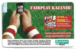 3K = TURKCELL * MUHABBET KART - 100 KONTÖR - SERT KARTON - TEMİZ ve NADİR