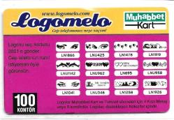 3K = TURKCELL * MUHABBET KART - 100 KONTÖR - SERT KARTON - TEMİZ ve NADİR