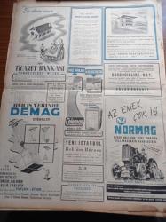 Yeni İstanbul Gazetesi - 17 Ağustos 1952 - Hikmet Saim Yugoslavyadan Bildiriyor - Türkiye Yunanistan Yugoslavya Arasında Görüşmelere Başlanıyor - Sovyetler İrana Bir Nota Verdi - Karamürselde Büyük Bir Eroin İmalathanesi Dün Basıldı - Celal Bayar Dün Amerika Ordu Bakanını Kabul Etti - Adnan Menderes - Son Osmanlı Padişahlarından Vahideddin'in Kızı Ulviye Bu Sabah 9 da Şehrimize Geliyor - Sabık Mısır Kralı Faruk - Esir Şehrin İnsanları Yazan Nureddin Demir ( Kemal Tahir)  Yazı Dizisi - İzmir Fuarı - Sakarya Yüzme Yarışları - Belgrad'da Çıkan Politika Gazetesinin Atatürk Hakkında Bir Yazısı - Rusya İsrail'den 500000 Sandık Portakal Aldı - Adresleri Olmayan Fedakar Karı Koca - Yugoslavya Mektupları - Sinema Televizyon İle Başladı - Rita Hayworth Tam Bir İnziva Hayatı Yaşıyor - Meşhur İngiliz Artisti Laurence Yeminini Bozdu - Demag Cereskalleri - Coleman Otomatik Petrol Sobaları - Normag Alman Malı Dizel Traktör - Mehmet Kavala - Türk Ticaret Bankası