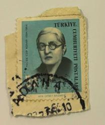 Mektup Zarfından Kesilmiş  / Postadan Geçmiş Pul Filateli - Adana Damgalı - HALİDE EDİP ADIVAR (1884-1964)  - 50 KURUŞ - Türkiye Cumhuriyeti