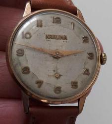 İSVİÇRE KRALINA MARKA ORİJİNAL AKTİF KURMALI HARİKA ANTİREFLE KORDON ANTİK KOL SAATİ K1RR2L ÇOK NADİR