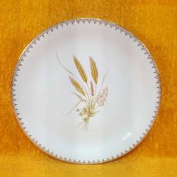 ANTİKA AVRUPA VERITABLE PORCELAINE BUĞDAY BAŞAKLARI RESİMLİ ALTIN YALDIZLI BÜYÜK PORSELEN TABAK