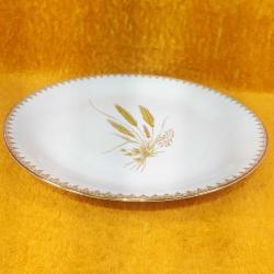 ANTİKA AVRUPA VERITABLE PORCELAINE BUĞDAY BAŞAKLARI RESİMLİ ALTIN YALDIZLI BÜYÜK PORSELEN TABAK