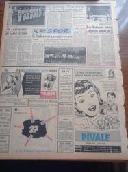 Zafer Gazetesi - 12 Şubat 1958 - Reisicumhur Celal Bayar Libya'dan Bugün Yurda Dönüyor - Başvekil Adnan Menderes İstanbul'da - Maarif Vekili Celal Yardımcı Çirkin İsnadlara Verdiği Cevap - Hüseyin Naili Kubalı - Atina'da Kıbrıs'a Dair Müzakerelere Başlandı - Etem Menderes Dün Oramiral Briscoe İle Bir Görüşme Yaptı - Elektrik İşçileri Etüd İdaresinde Elektronik Beyin Cihazı Kuruldu - Büyük Barajlarımız Yazan Süleyman Demirel Yazı Dizisi - Meşhur Yıldız Ingrid Bergman - Roberto Rosselini'nin Yeni Bir Macerası Daha- Çingeneye Çingene Denmiyecek - Anadolu Kaleleri Urfa Kalesi - Kazablanka Pavyonda İnci Birol - Mason Balosu Ankara Palas Salonlarında - Genç Takımlar Şampiyon - Galatasaray Emniyet Maçı - Fin Güreşçileri Bu Sabah Geliyor - Tamek Konserveleri - Piyale Makarnası