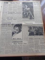 Zafer Gazetesi - 14 Şubat 1958 - Dost ve Kardeş Libya'dan Dönen Celal Bayar'a İstanbulluların Büyük Tezahüratı - Başvekilimiz Adnan Menderes - Hariciye Vekili Fatin Rüştü Zorlu Dün Bonn'a Gitti - Selwyn Lloyd Atina'da Anlaşma Zemini Elde Edemedik Dedi - Ayrancı Barajına Yarın Su Verilmeye Başlanıyor - Çanakkale Abidesi İçin Yardımlar - Bir Füze 4 Günde Aya Sevkedilebilecek - Lütfi Kırdar Et Ve Balık Kurumunda - Profesör Doktor Nüzhet Şakir Dirisu Paris'e Gitti - Büyük Barajlarımız Yazan Süleyman Demirel  Yazı Dizisi - Amerikalılar Ege'de Krezüs'ün Mezarını Arayacak - Vatikanı Ayaklandıran Yıldız Belinda Lee - Kazablanka Pavyonda İnci Birol - Mason Balosu Ankara Palas Salonlarında - Celal Bayar'ın İstanbul'da Karşılanışından Fotoğraflarla İntibalar - Grekoromende Ankara Helsinkiyi 4 3 Yendi -  Fenerbahçe Basketbolda Teknik Üniversite'yi Yendi