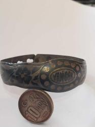 GÜMÜŞ BİLEKLİK, DÜŞÜK AYAR GÜMÜŞ ALPAKA ÜZERİ SAVATLI  BİLEKLİK.