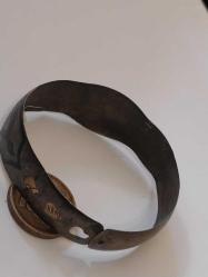 GÜMÜŞ BİLEKLİK, DÜŞÜK AYAR GÜMÜŞ ALPAKA ÜZERİ SAVATLI  BİLEKLİK.