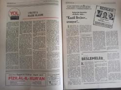 Sebil Haftalık Siyasi, Edebi, Tarihi, İlmi Gazetesi - 21 Nisan 1978 - Sayı:121 - Yahudinin Son Alçaklığı - Bir Mayıs'a Hazırlıklı Olalım - Müslüman Kisvesine Bürünerek Hifak Saçan Bay - Solun Rüçhaniyeti Ne? - Kadir Mısıroğlu - Lütfi Fikri Bey - Yakın Tarihimizde Meçhul Kahramanlar - Yalancı Bir Düzende İlk İki Vazife - Ahmed Selami - Selahaddin Es - İtalya'da Duvarlar Afişlerle Dolu - Teftiş Sona Erdi - Parselasyon Değil, İşgal - Yahudinin Son Alçaklığı - Türkçe'ye Suikast Planları Moskof'un Eseridir - Kur'an'ın Gölgesinde - Seyyid Kutub - Faiz Denilen Bela - Şah'ın Tahtı Sallanıyor Mu? - İslam'da Sakalın Hükmü - Muhammed Hamid - Akıncılar'ın Sebil'i Ziyareti - Yazının Doğuşu - Kızıl Yıldız sönüyor - Sadık Özarslan - Permisiz Araba Getirme - Yeni Bir Kanlı Yortu'nun Arefesinde - Kurtarılmış Bölge İmam ve Cami'den de Kurtarıldı fotoğraf ve haberi - Tam Takım Gazete