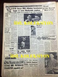 GÜNLÜK SPOR GAZETESİ - 27 temmuz 1958 - BUDAPEŞTE'DE HAKEM OYUNLARI YÜZÜNDEN DURSUN ALİ MAĞLUP OLDU - MODASPOR'LU YÜZÜCÜLER DÜN AYDIN'DA İYİ DERECELER YAPTILAR - MİLLİ TAKIM GÜNEY KORE'YE DAVET EDİLDİ - SZEKELLY - YONCA ÇİÇEKEVİ REKLAMI - EMNİYET SANDIĞI - 110 YARDA YÜZME REKORU KIRILDI - CEZALI BİR FUTBOLCU TRANSFER YAPILABİLİR Mİ? - ARCHIE MOORE - YELKEN MİLLİ TAKIMI - AT YARIŞLARI BÜLTENİ - AT SEVGİSİNİN BEDELİ, ŞEREF SEVER - HASAN PAŞA FIRINI, LALELİ - OLYMPIC AIRWAS REKLAMI - KARAGÜMRÜK TRANSFER İÇİN 200 BİN LİRA HARCADI - MANCHESTER UNITED