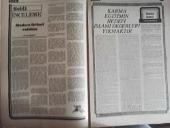 Sebil Haftalık Siyasi, Edebi, Tarihi, İlmi Gazetesi - 29 Ekim 1979 - Sayı:199 - AP İktidar Yolunda - Okuyucu Postası - Kadir Mısıroğlu - Yunan Propagandası - İktisad - Enflasyon - Yılmaz Şener - İslam Ülkeleri - Bizden Korkanlar - Bu Gençlikle - Sadık Albayrak - Modern İktisat Ve İslam - Necdet Şensoy - Talha Emiroğlu - Karma Eğitimin Hedefi İslami Değerleri Yıkmaktır - Suriye'de Müslüman Katliamı Devam Ediyor - Nihayet İnsaf ve Vicdan Sahibi Bir Savcı Hakikatı Terennüm Edebildi - Miracın Semeratı ve Faydası Nedir? - Hakkı Bulmak, Haklının Yanında Olmak - Milli Eğitim ve Anarşi - Abdülhalim Polatoğlu - Kadın Hakları - Mücahideler - Kutublarda Namaz - Esma-ül Hüsna - Hadislerin Işığında - Allah İndindeki Üstünlüğün Bilinmesi - İskender Evrenosoğlu - Hanımıyla Birlikte İslam'ı Seçen Alman Gazetemizi Ziyaret Etti - Muhtedi Ömer Abdülaziz fotoğraf ve haberi - Tam Takım Gazete