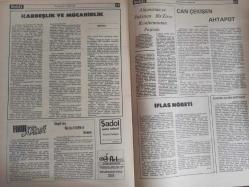 Sebil Haftalık Siyasi, Edebi, Tarihi, İlmi Gazetesi - 20 Temmuz 1979 - Sayı:185 - Değil Birçok İslam Ülkesinin Temsilcisi, Bütün Beşeriyetin İttifakı Bile Vazı-ı İlahı Olan Şeriat Hükümlerini Değiştiremez! - En-Ezher Üniversitesinin Verdiği Fetvaya Rediye - İflas Nöbeti - Kadir Mısıroğlu - Hadis-i Şerif'lerle Ramazan ve Oruç - Müslüman Kardeşime - Mustafa Yazgan - Sadık Albayrak - İmam Hatip Nesli - Abdi İpekçi2Nin Yeni Kaatili Yakalandı. Polis Sevinç İçinde - Can Çekişen Ahtapot - Cemil Meriç - Tebliğ'i Tebrik - Bir Gençle Tren Sohbetimiz - Talha Emiroğlu - Ecevit ve Jivkov Vize ve Transit Mevusunda Anlaştılar - Salt-2 U-2 Derken Yeni ABD Hikayesi Skylab - Hani Şu Şeref Meselesi - Kendine Şuurlu Beyin Kadro Olma İhtiyacı - Mücahideler Sizler İçin - Esma-ül Hüsna - Hadislerin Işığında - Kardeşlik ve Mücahidlik - Fıkıh Köşesi - Can Çekişen Ahtapot - İflas Nöbeti fotoğraf ve haberi - Tam Takım Gazete